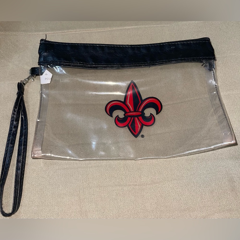 Fleur De Lis Stadium Approved Wristlet